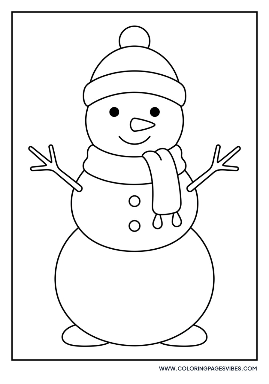 snowman coloring page Sheet 17