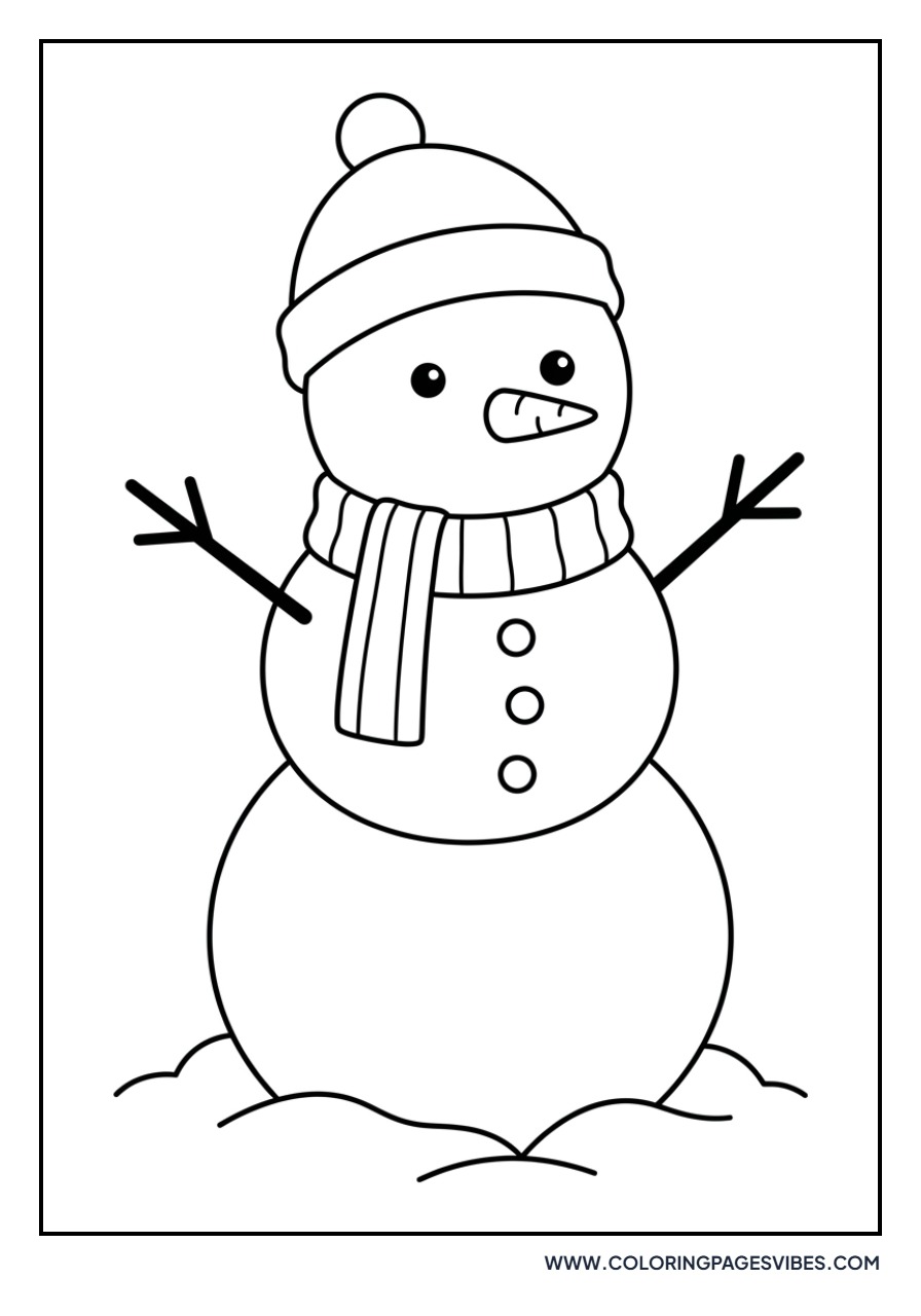 snowman coloring page Sheet 18