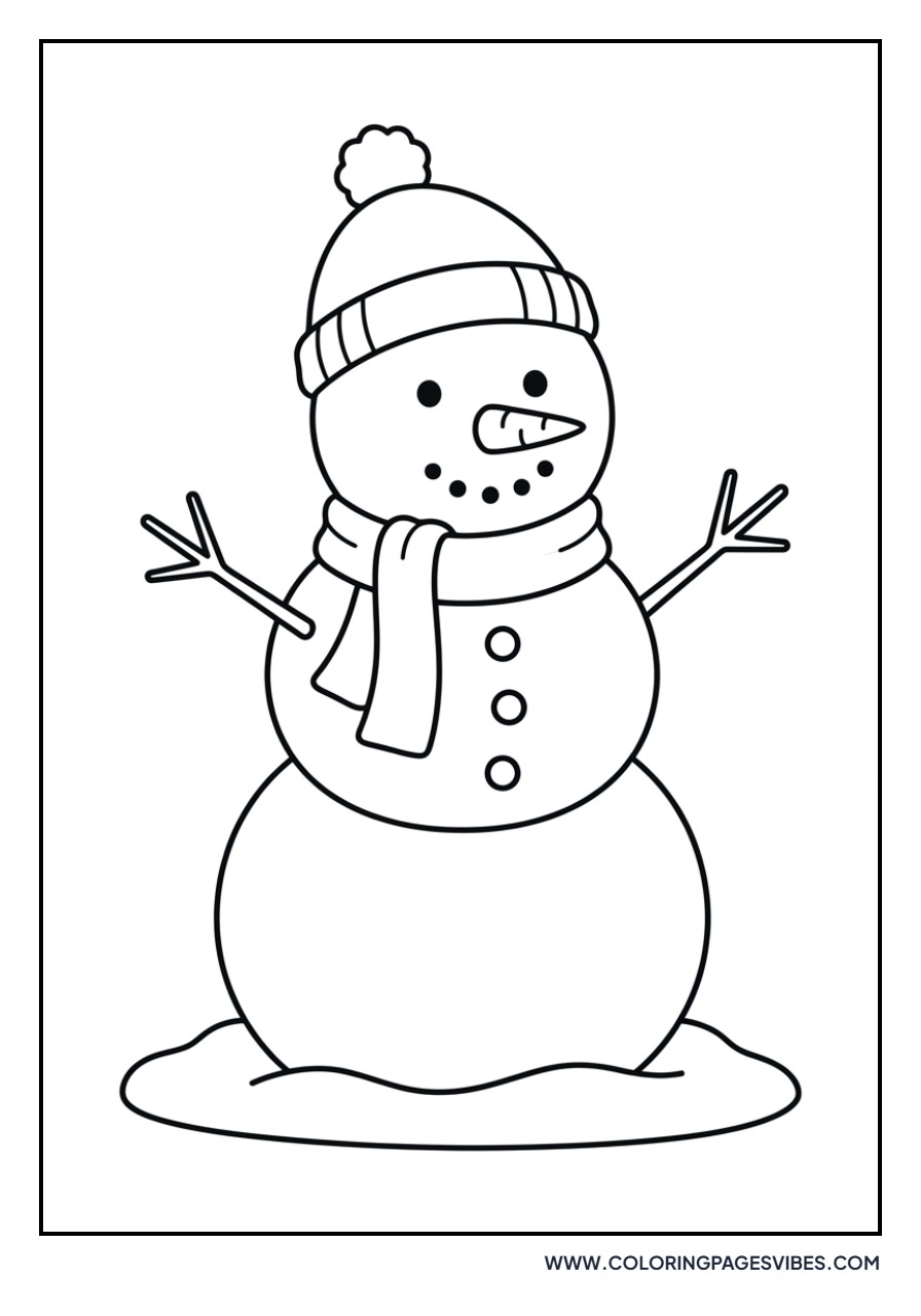 snowman coloring page Sheet 19