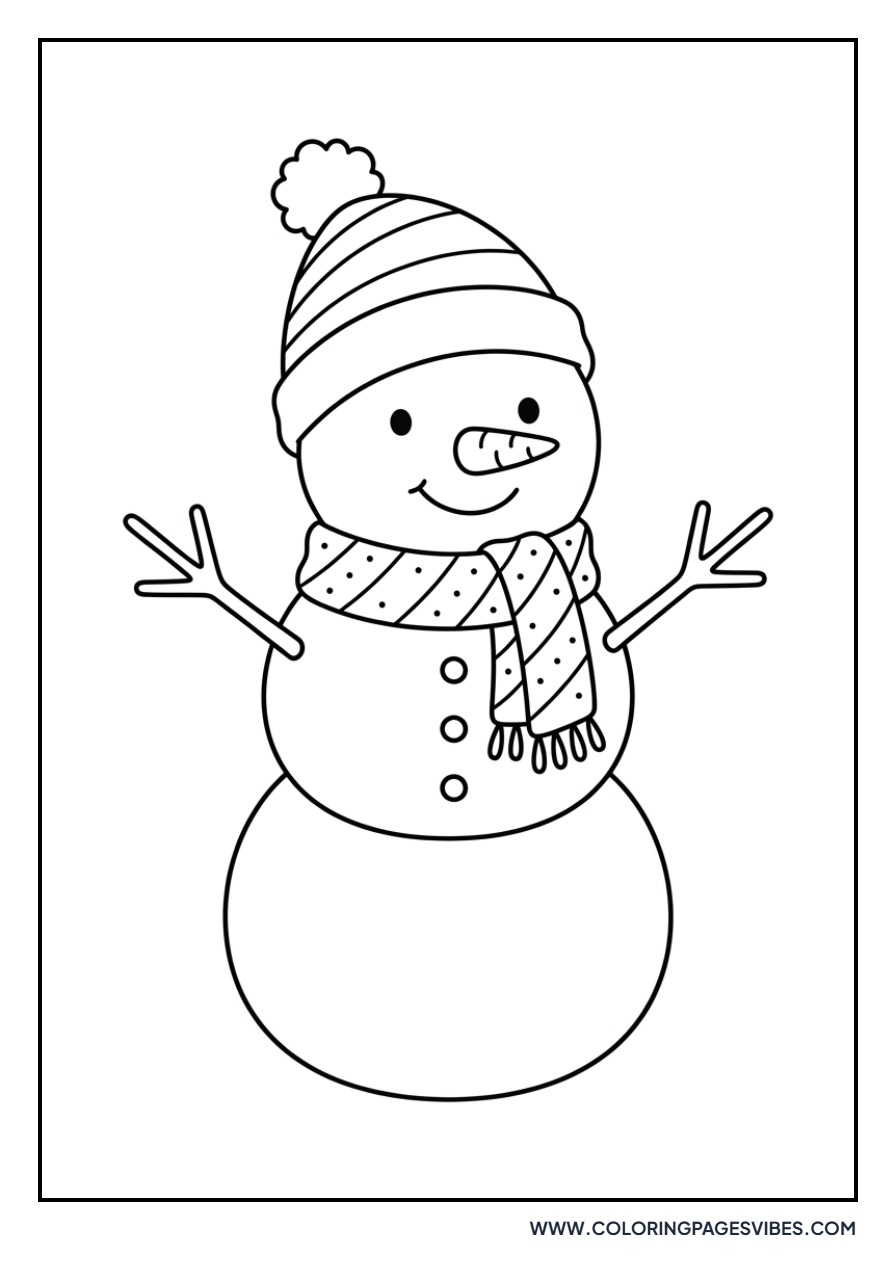 snowman coloring page Sheet 2
