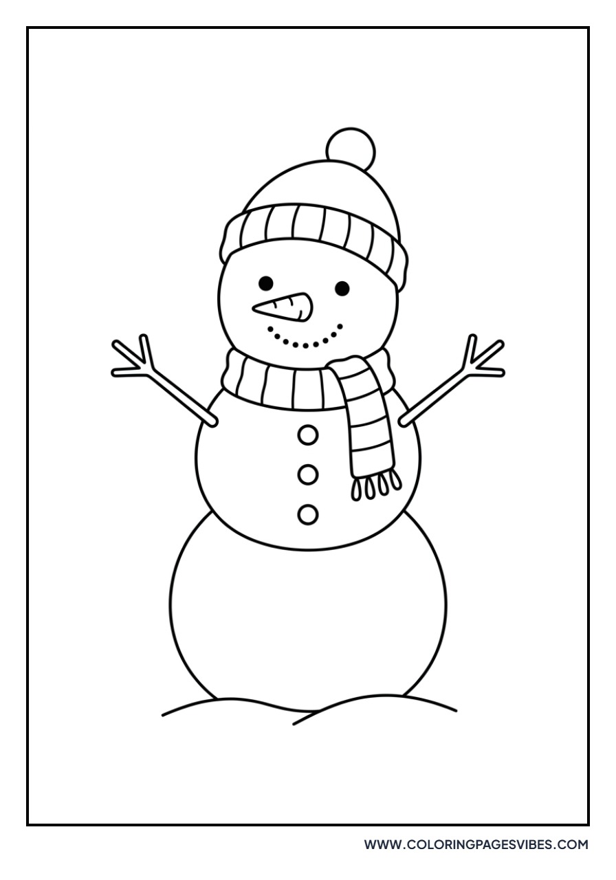 snowman coloring page Sheet 20