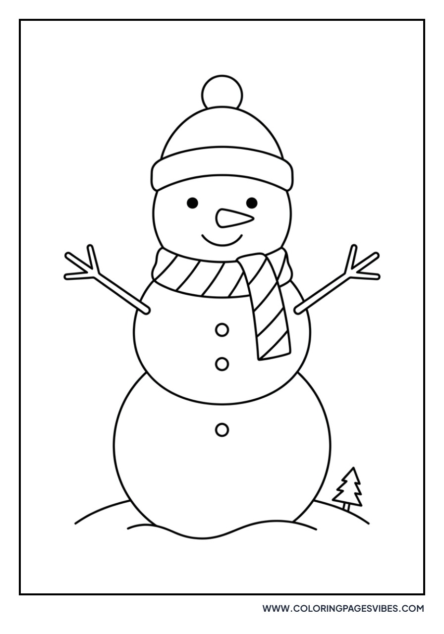 snowman coloring page Sheet 22