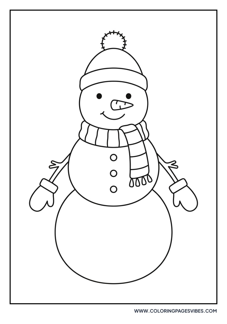 snowman coloring page Sheet 23
