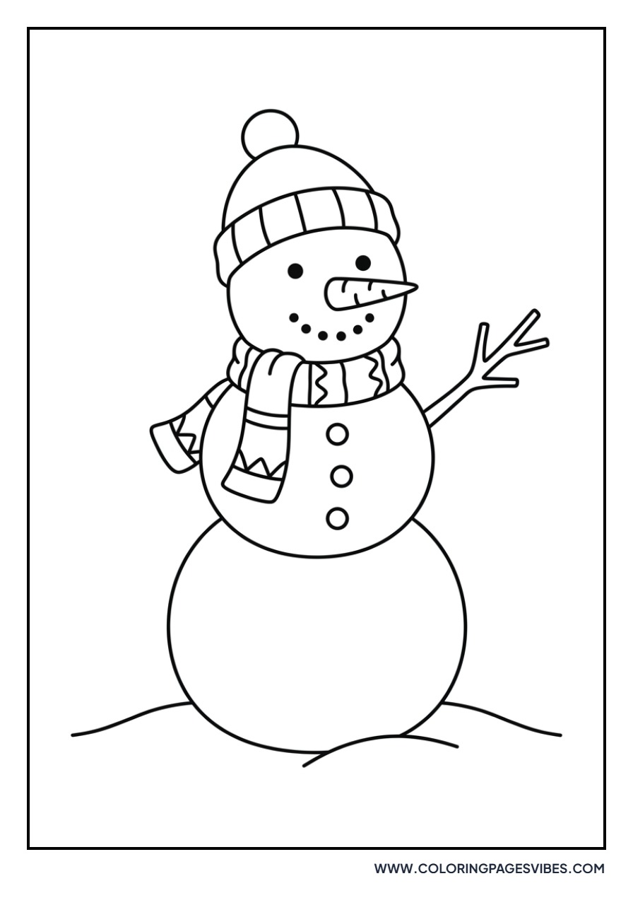 snowman coloring page Sheet 24