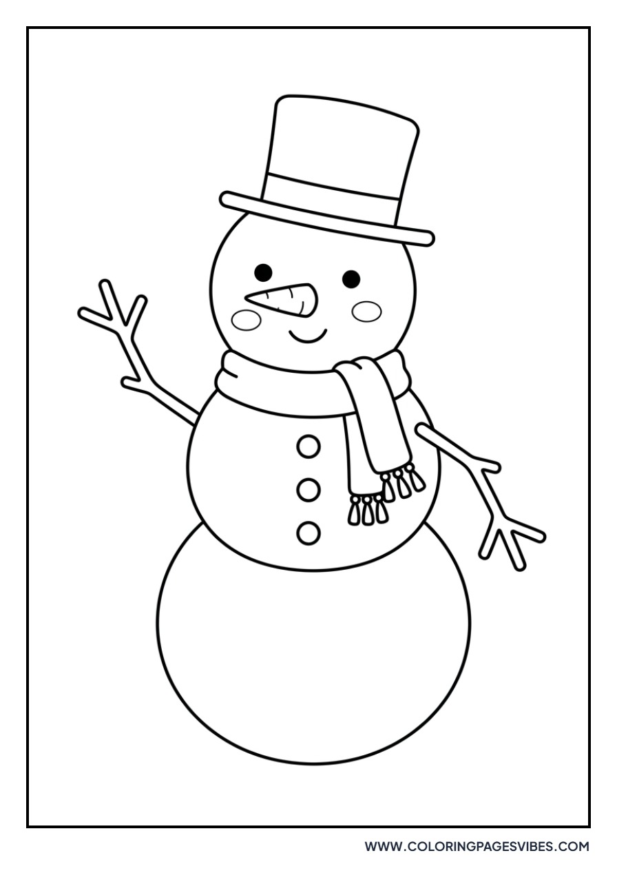 snowman coloring page Sheet 25