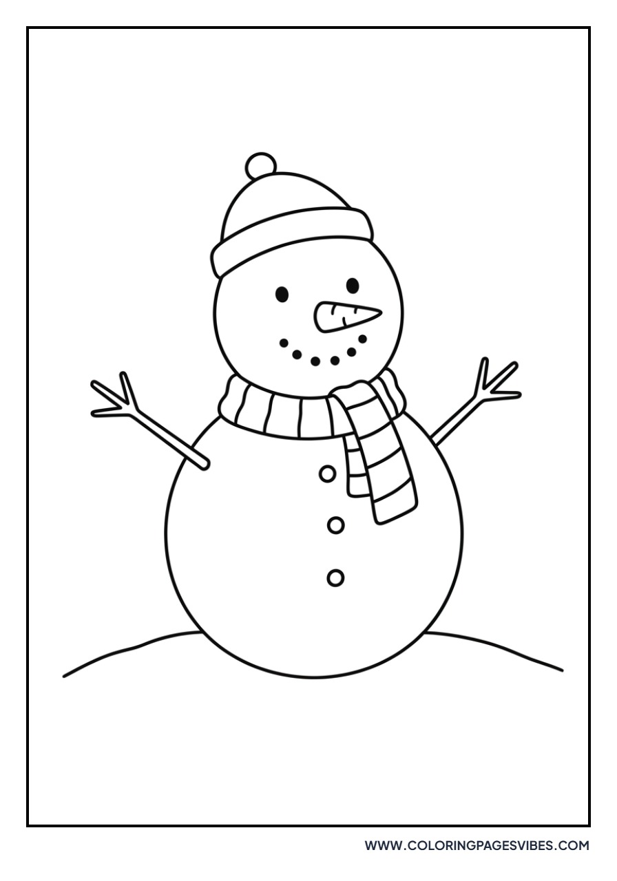 snowman coloring page Sheet 26