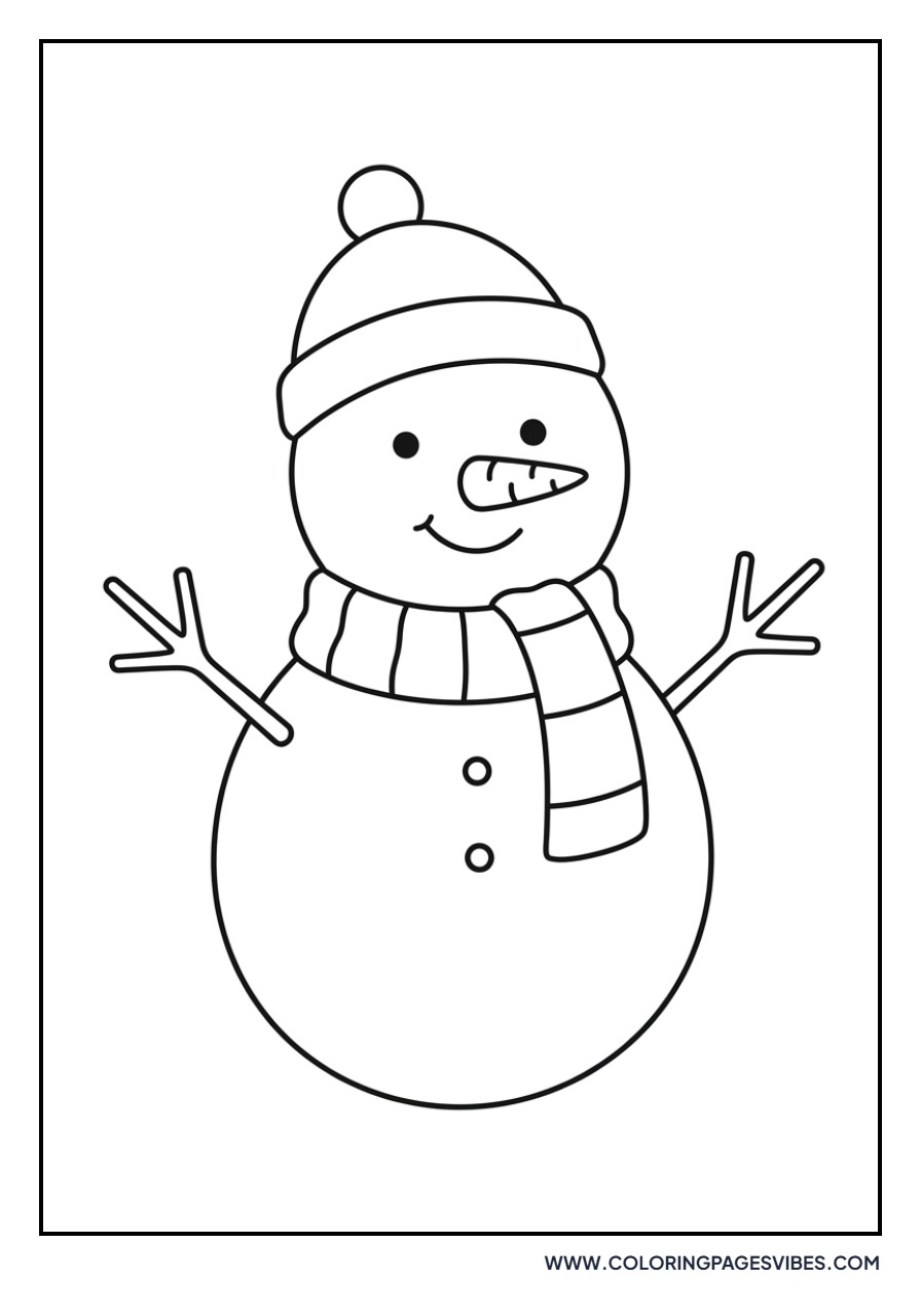 snowman coloring page Sheet 27