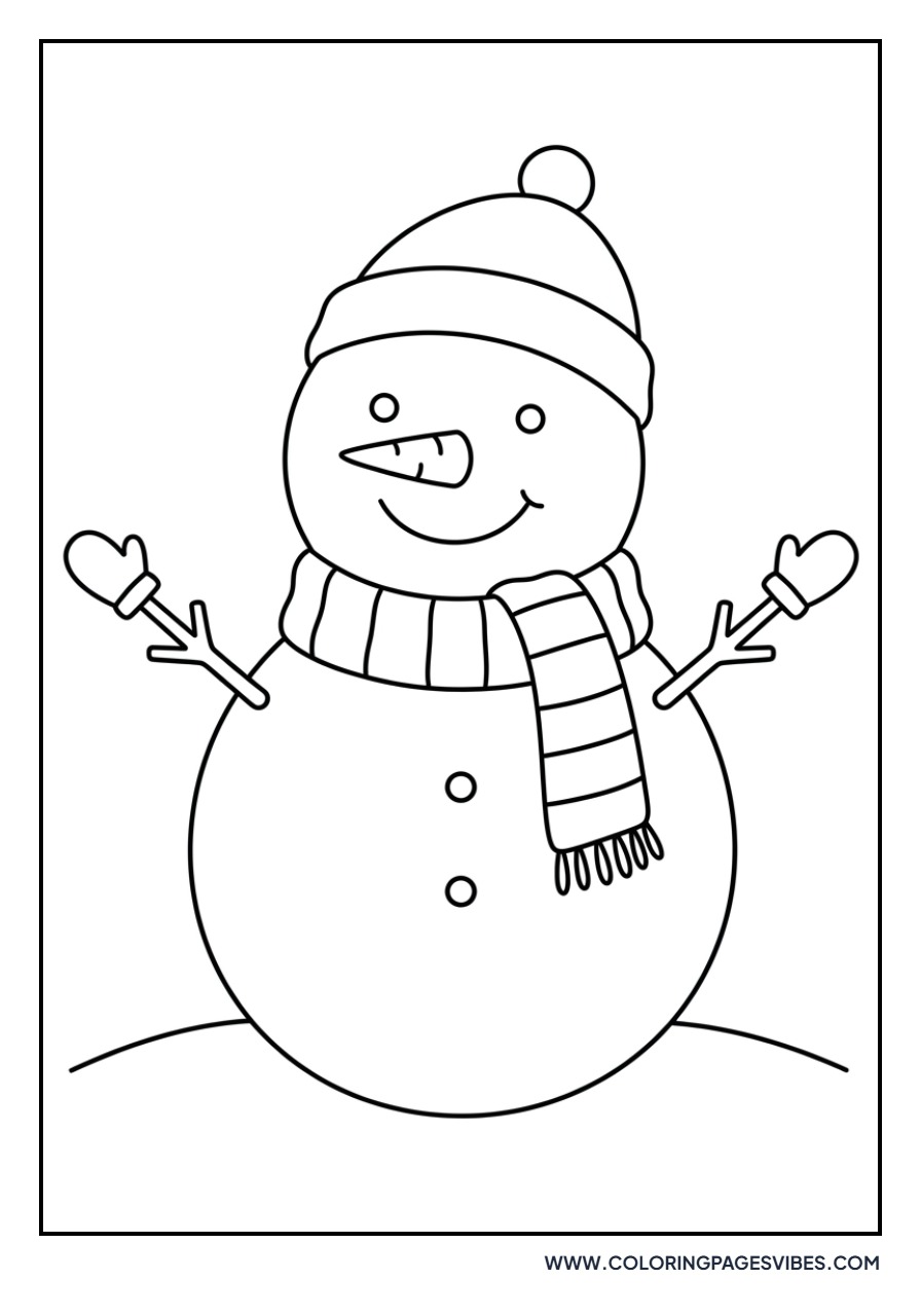 snowman coloring page Sheet 28