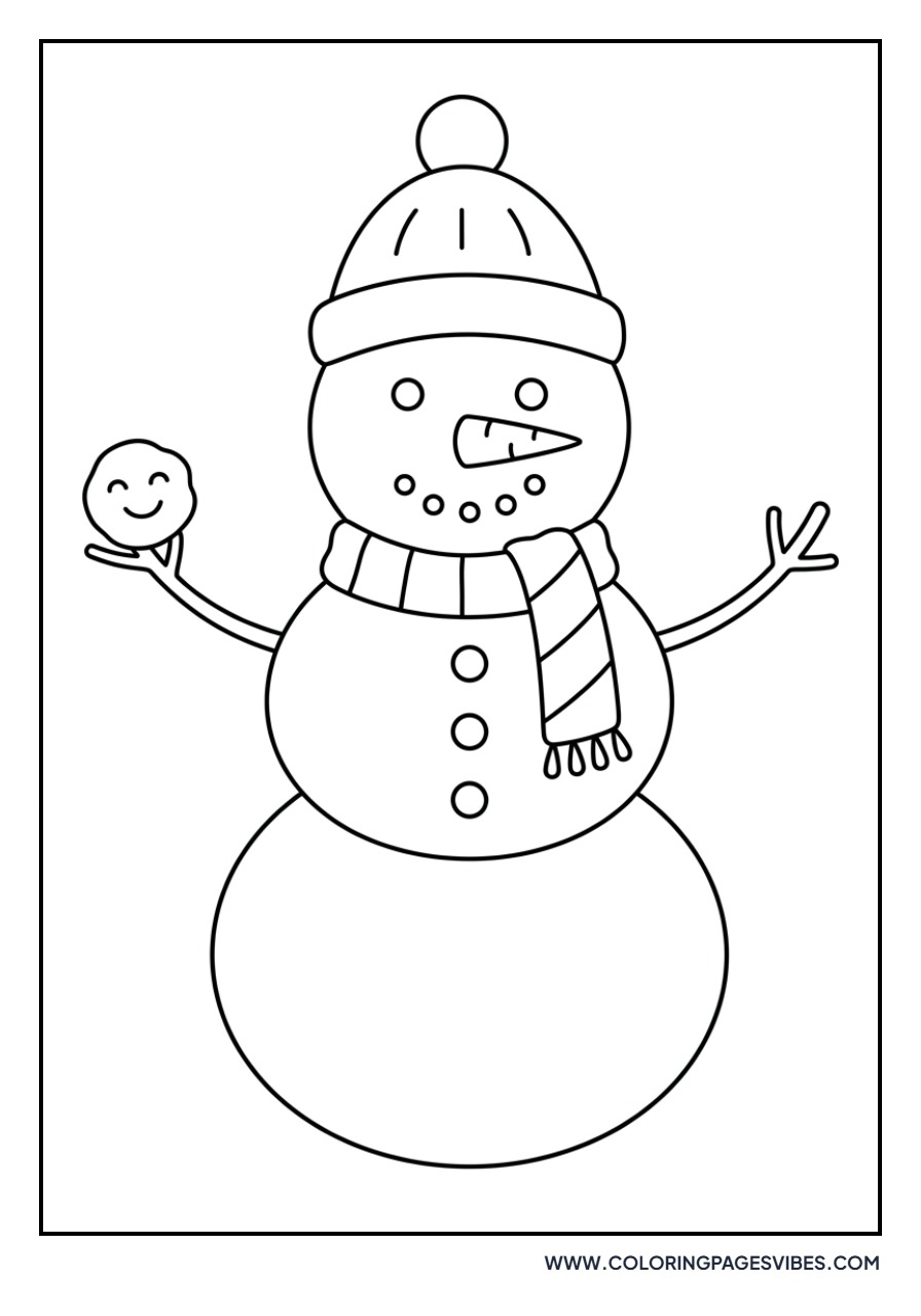 snowman coloring page Sheet 29