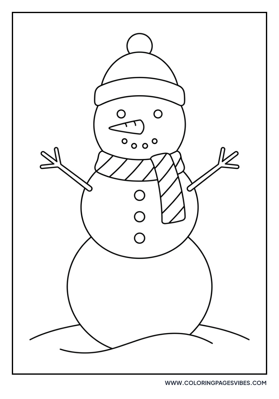 snowman coloring page Sheet 3