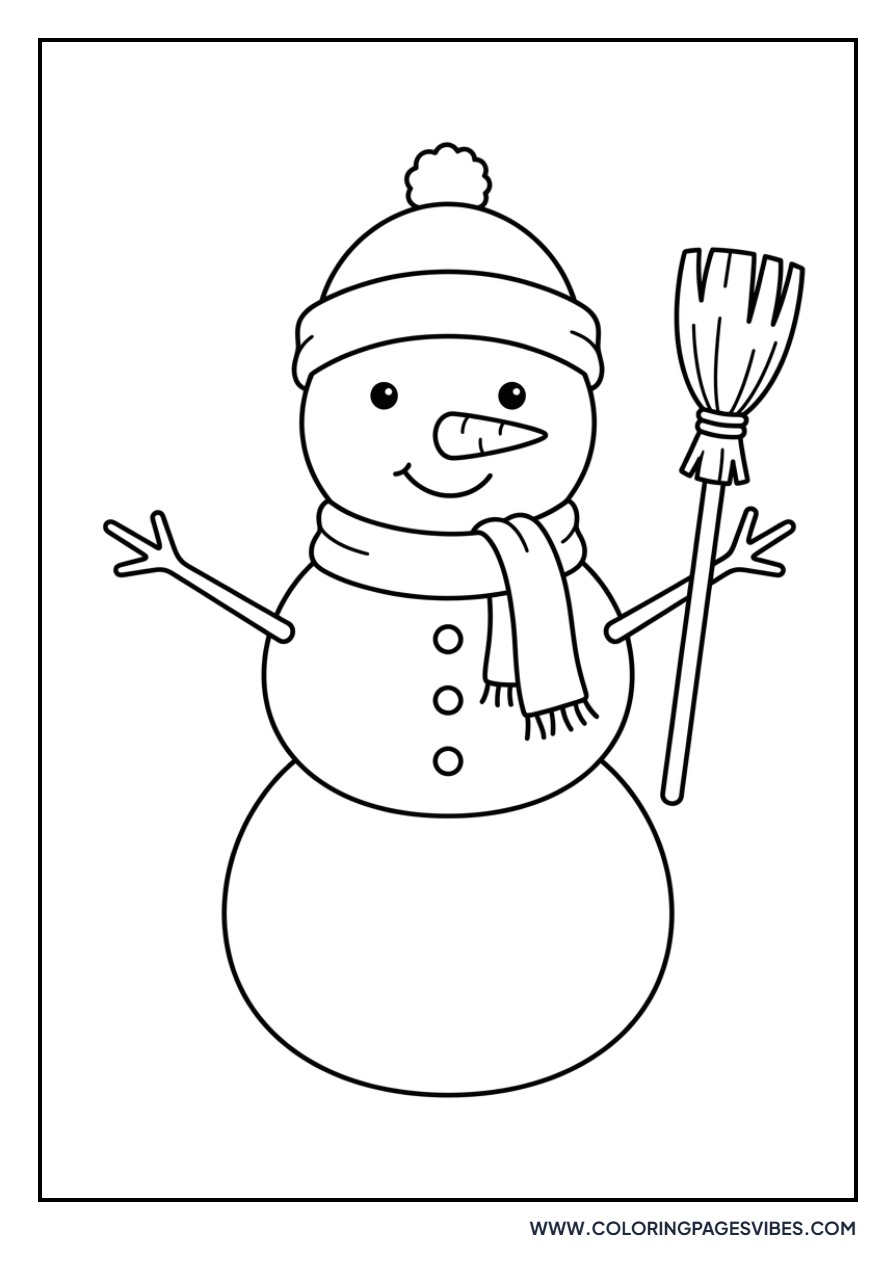 snowman coloring page Sheet 30