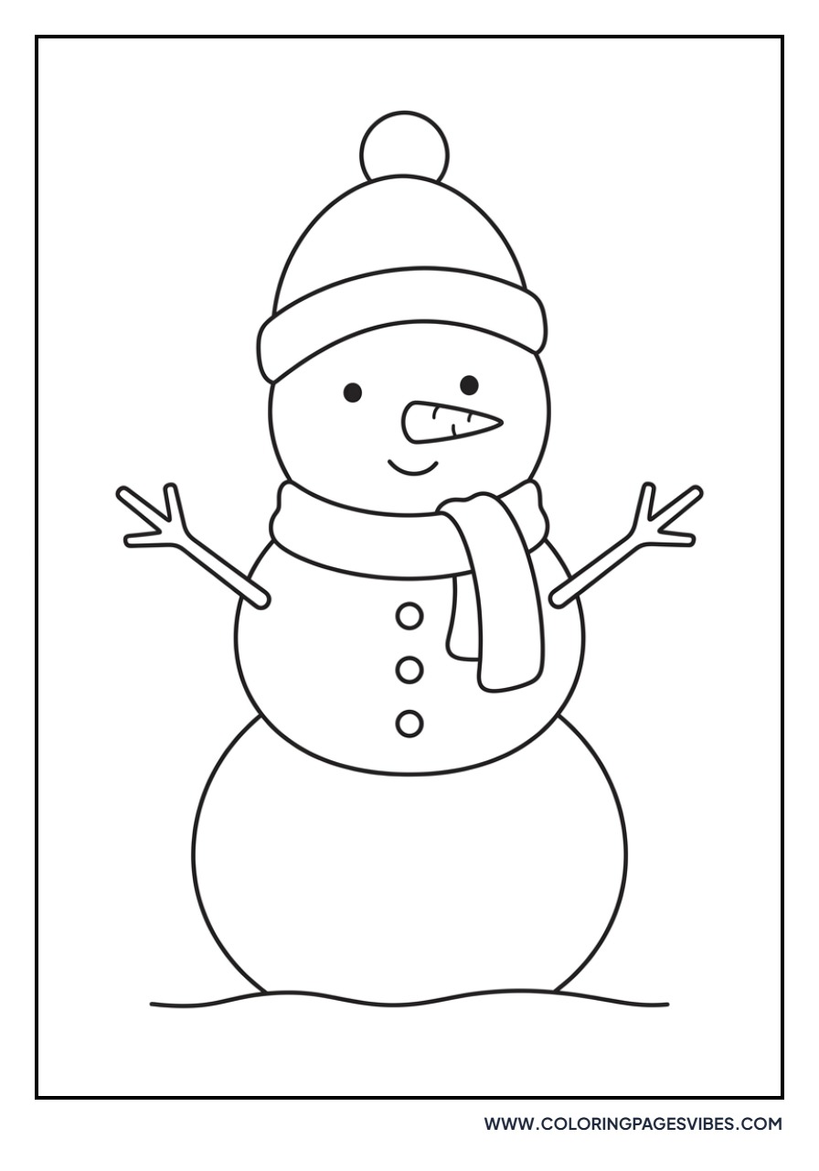 snowman coloring page Sheet 31