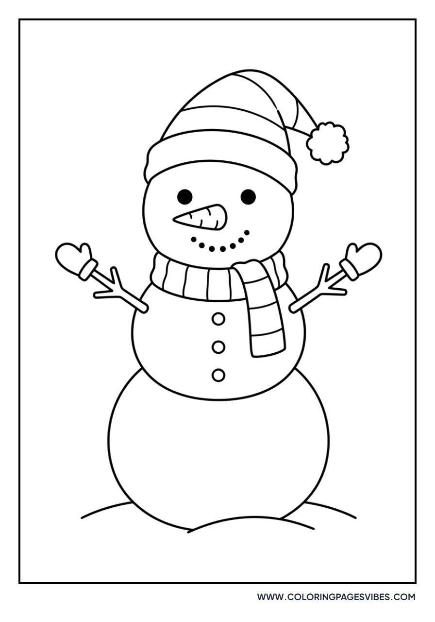 snowman coloring page Sheet 32