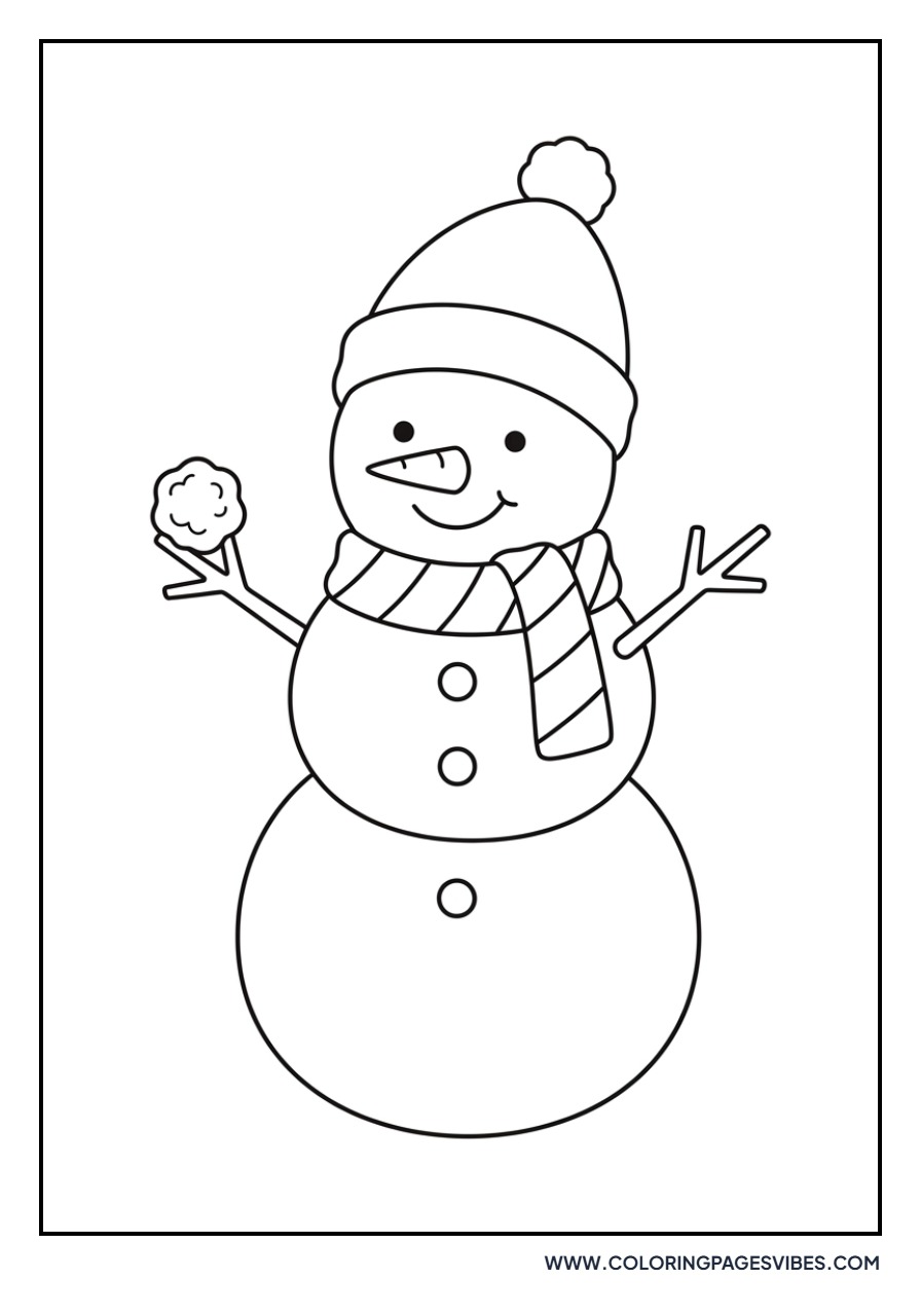 snowman coloring page Sheet 33