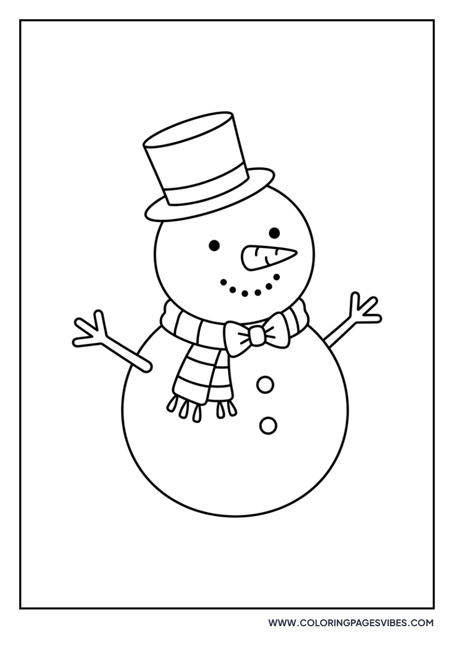snowman coloring page Sheet 34