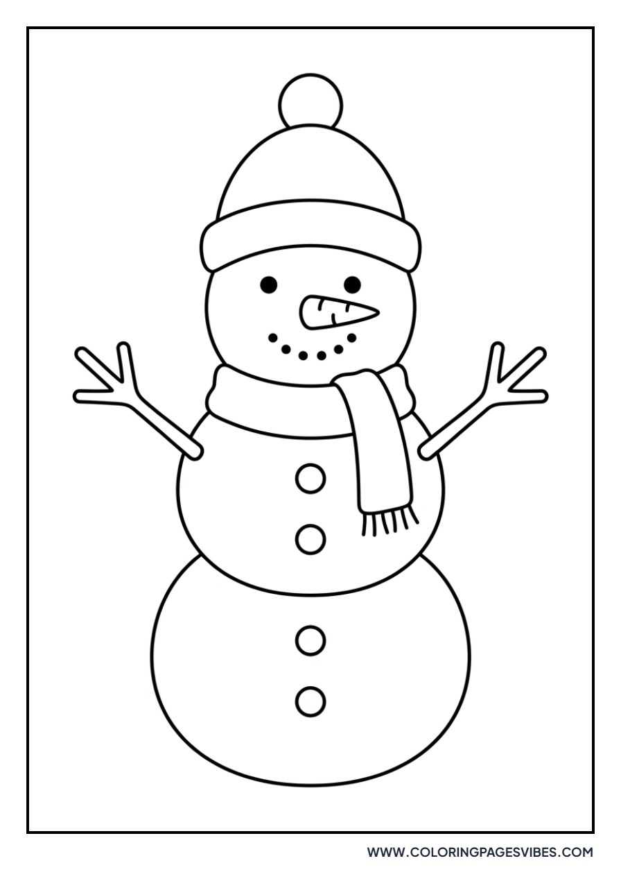 snowman coloring page Sheet 35