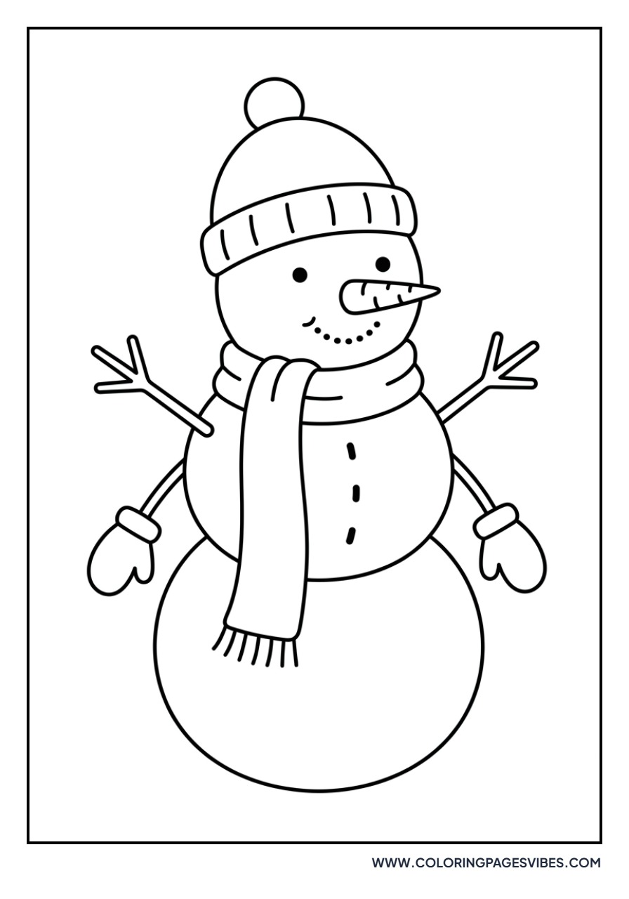 snowman coloring page Sheet 36