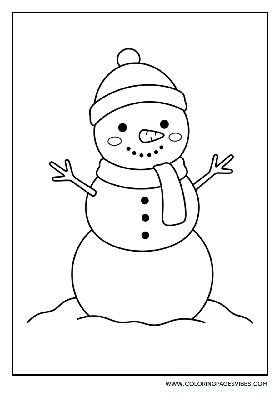 snowman coloring page Sheet 37