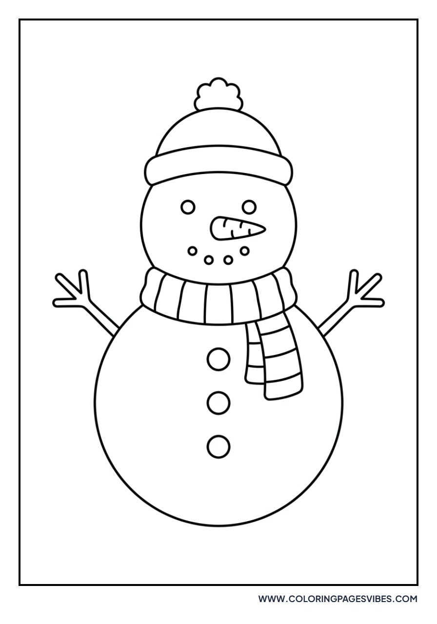 snowman coloring page Sheet 38