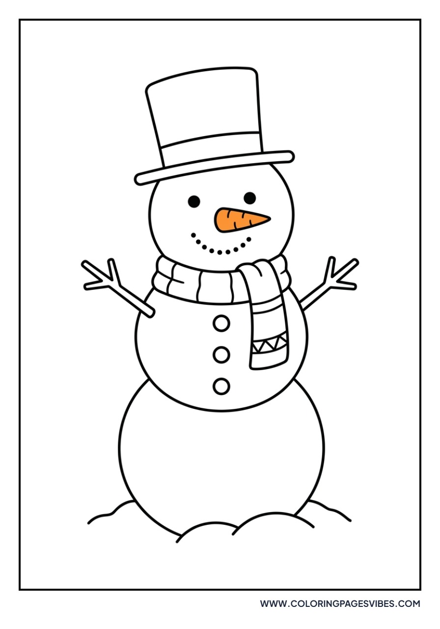 snowman coloring page Sheet 39