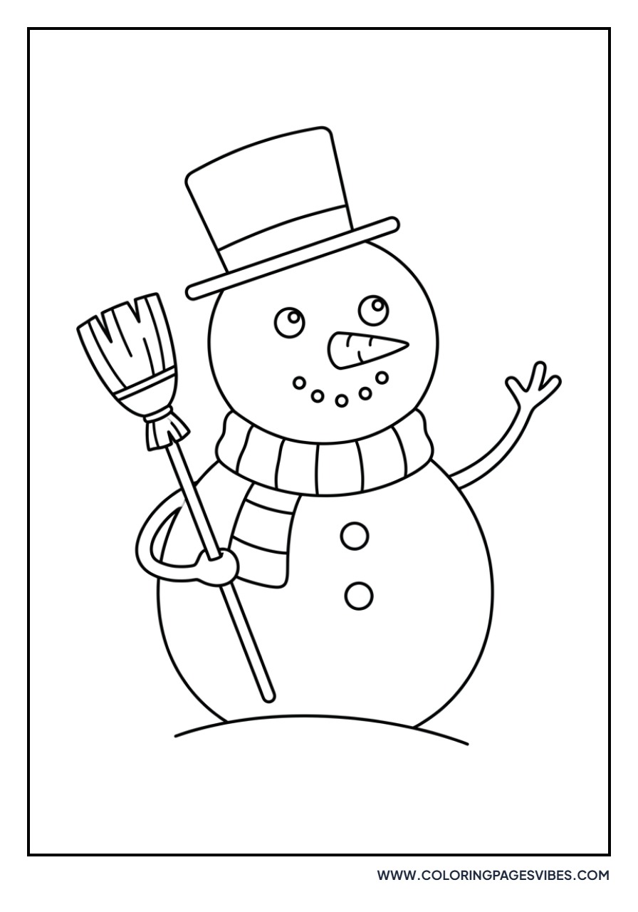 snowman coloring page Sheet 4