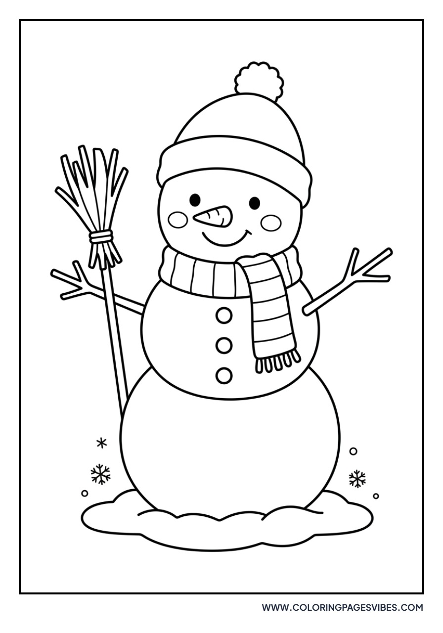 snowman coloring page Sheet 40