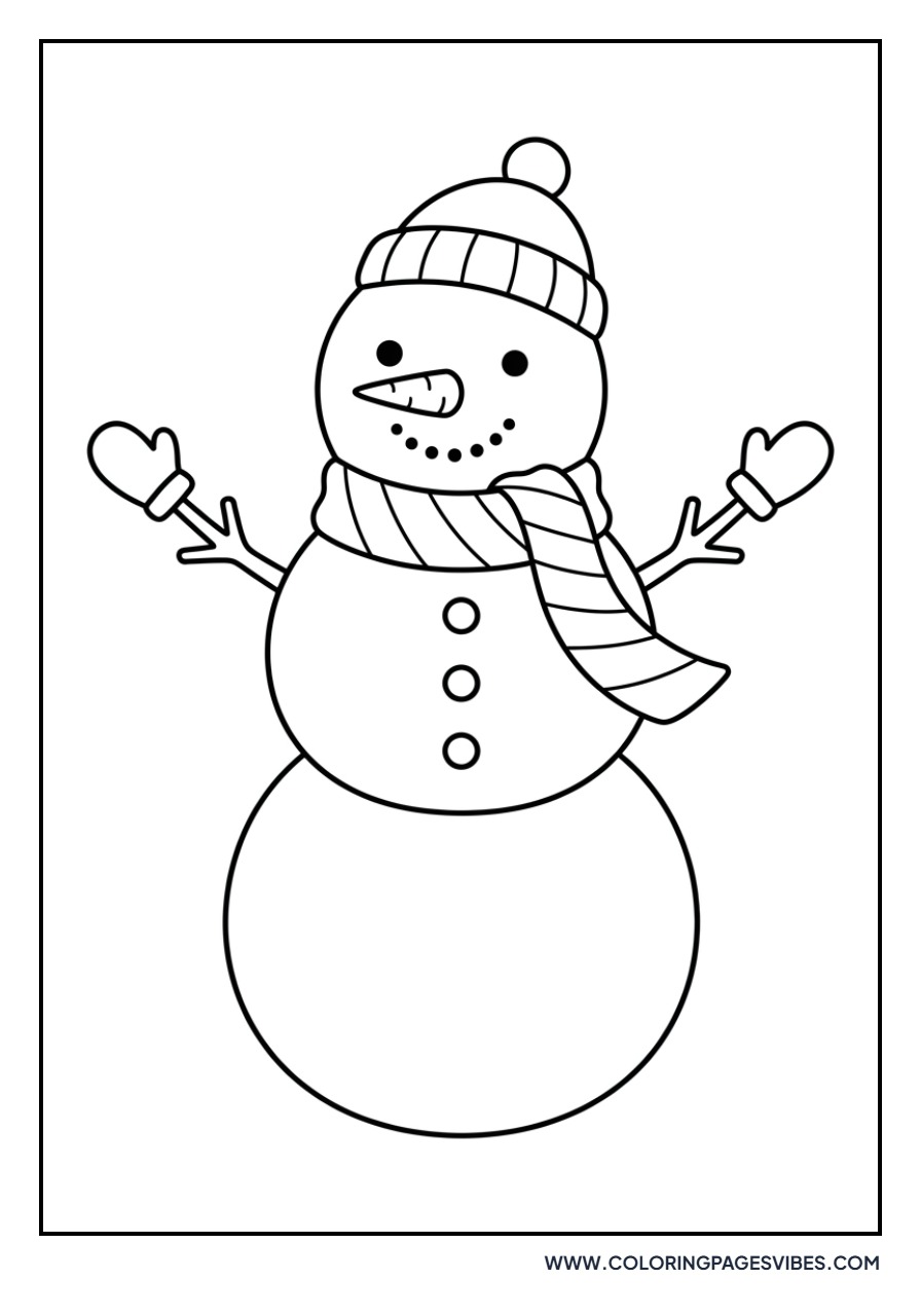 snowman coloring page Sheet 41