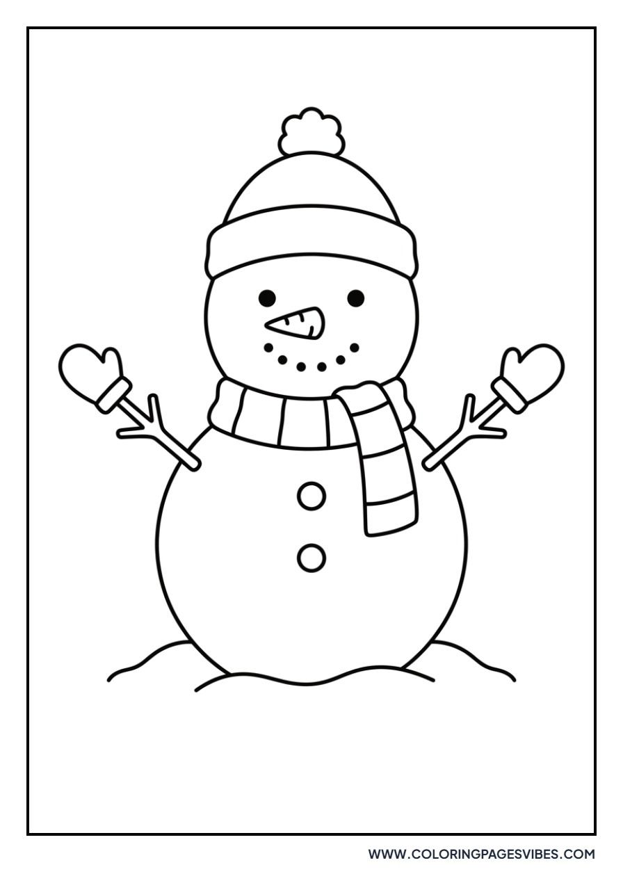 snowman coloring page Sheet 42