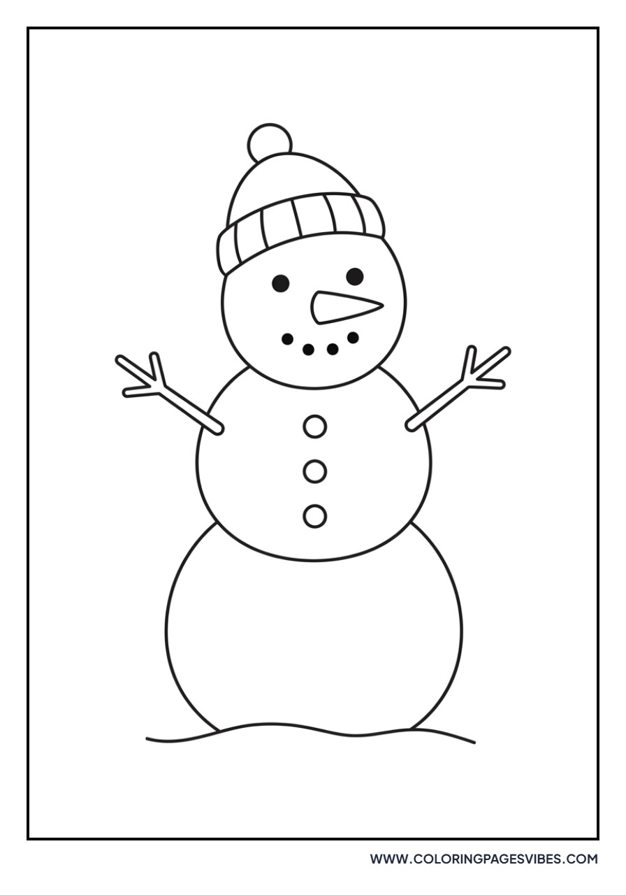 snowman coloring page Sheet 43
