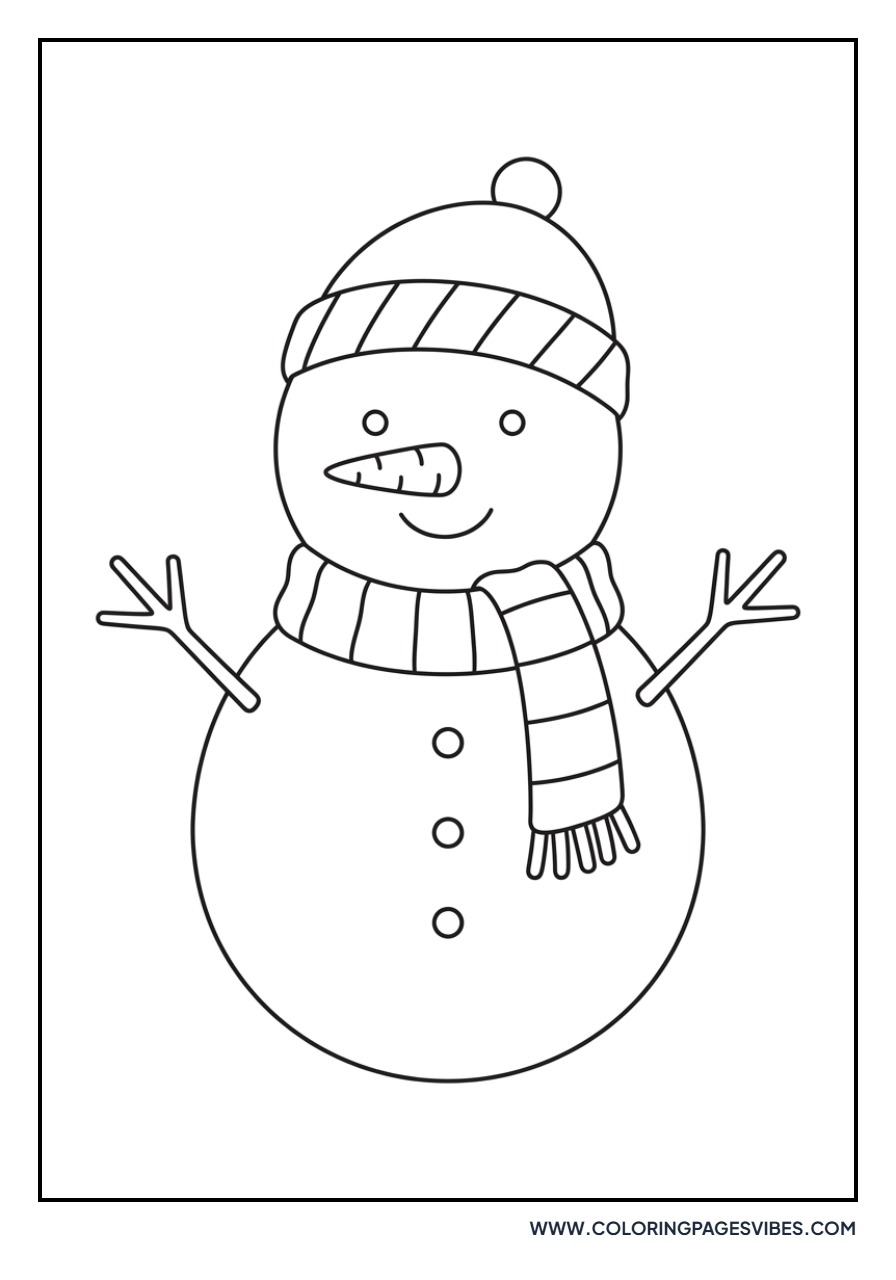 snowman coloring page Sheet 44