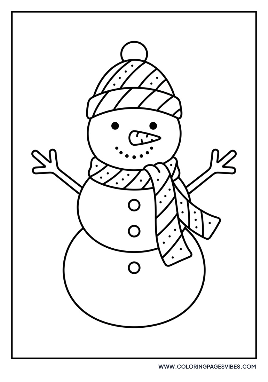 snowman coloring page Sheet 45