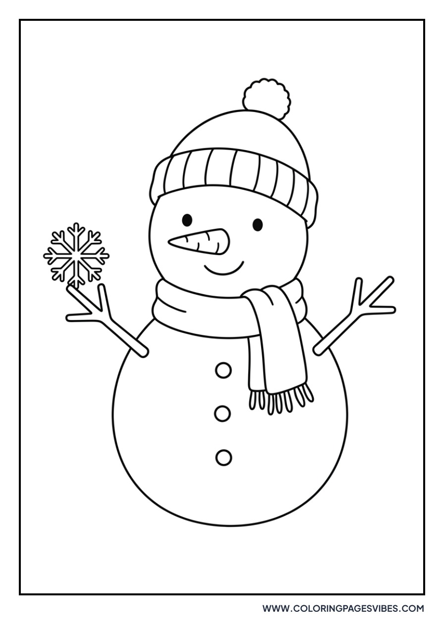 snowman coloring page Sheet 46