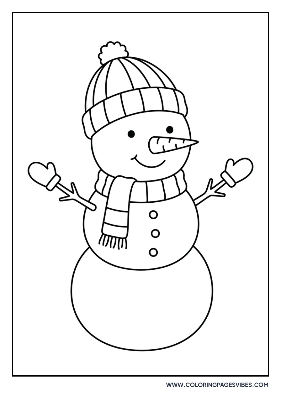 snowman coloring page Sheet 47