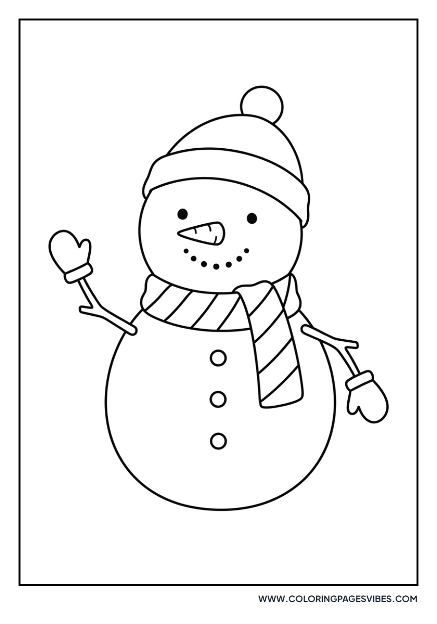 snowman coloring page Sheet 49