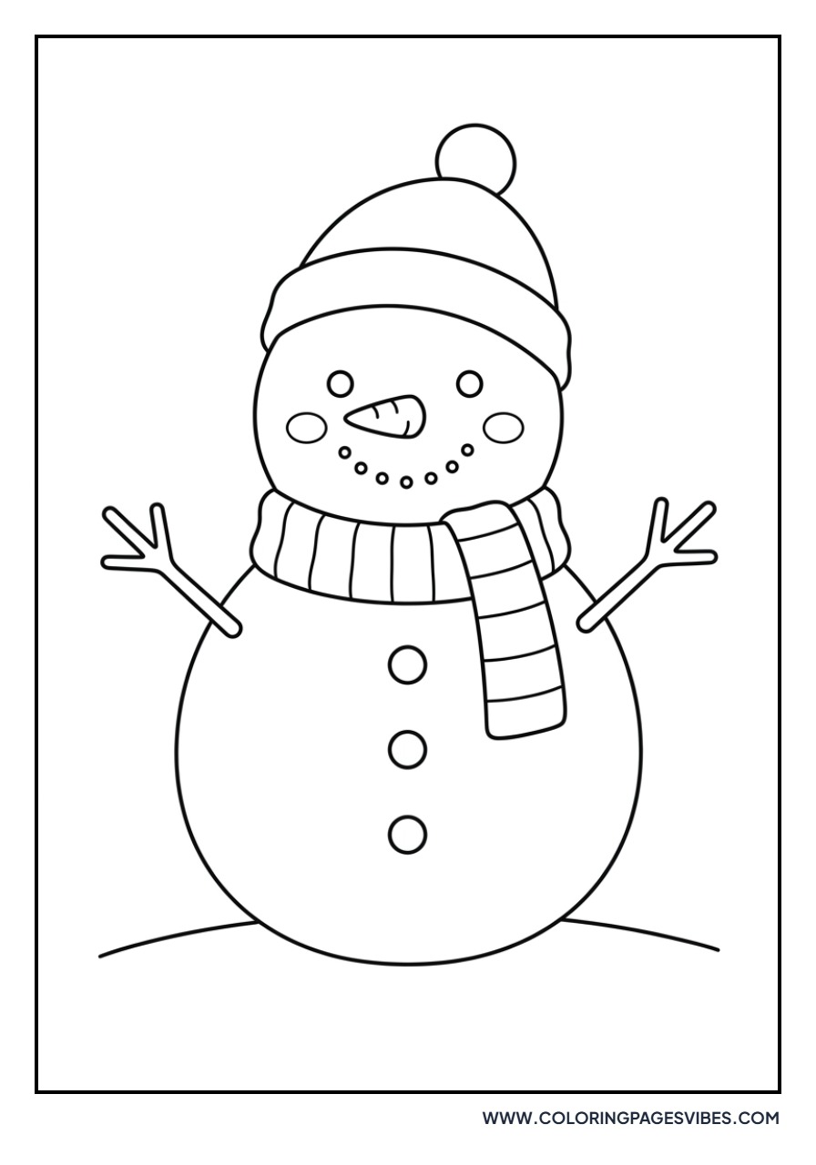 snowman coloring page Sheet 50