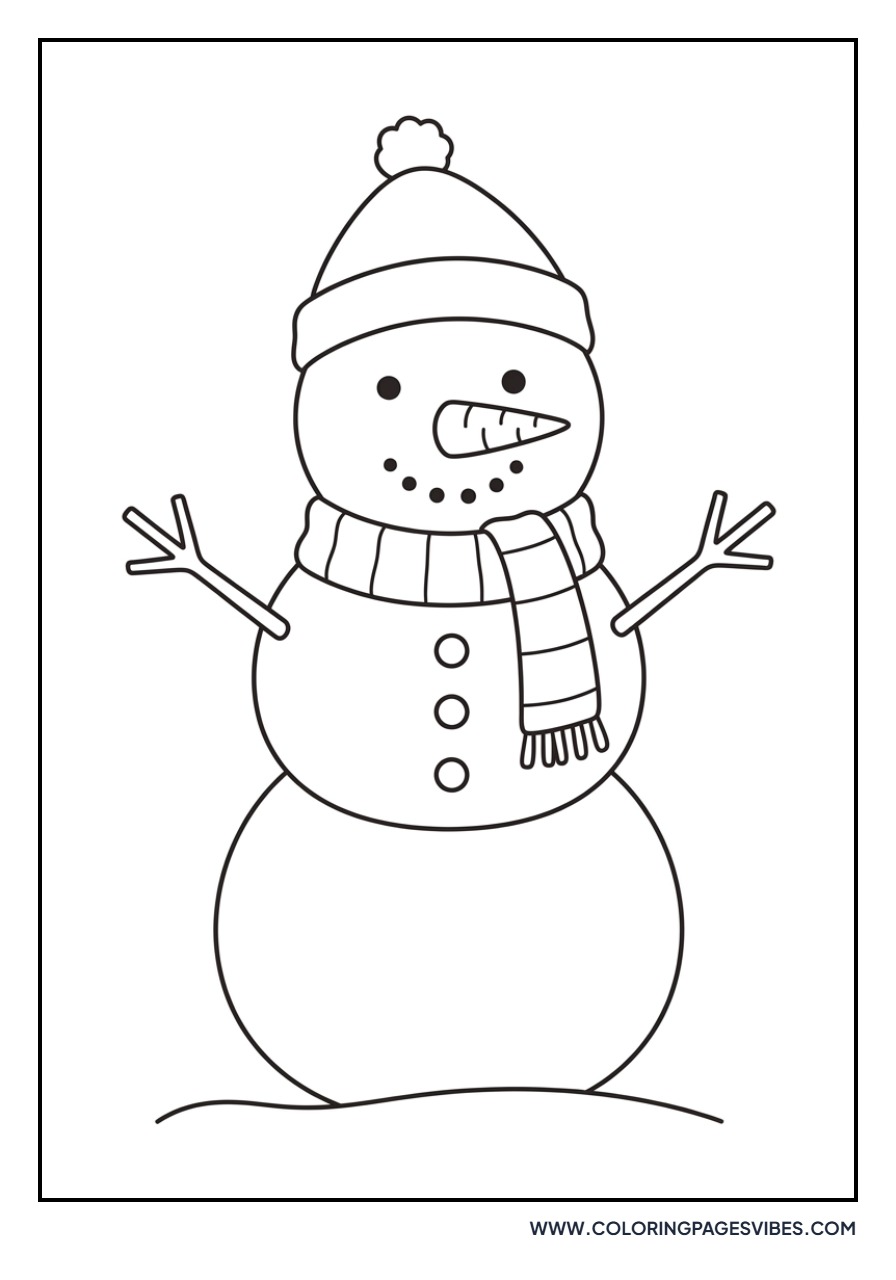 snowman coloring page Sheet 52