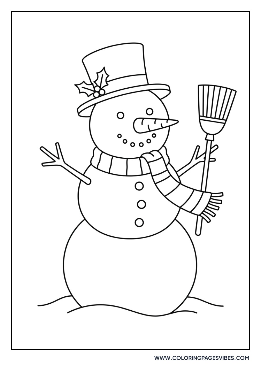 snowman coloring page Sheet 54