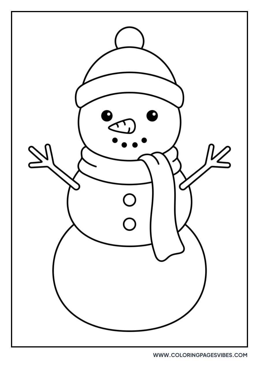 snowman coloring page Sheet 55