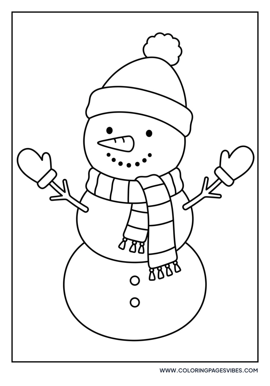 snowman coloring page Sheet 56