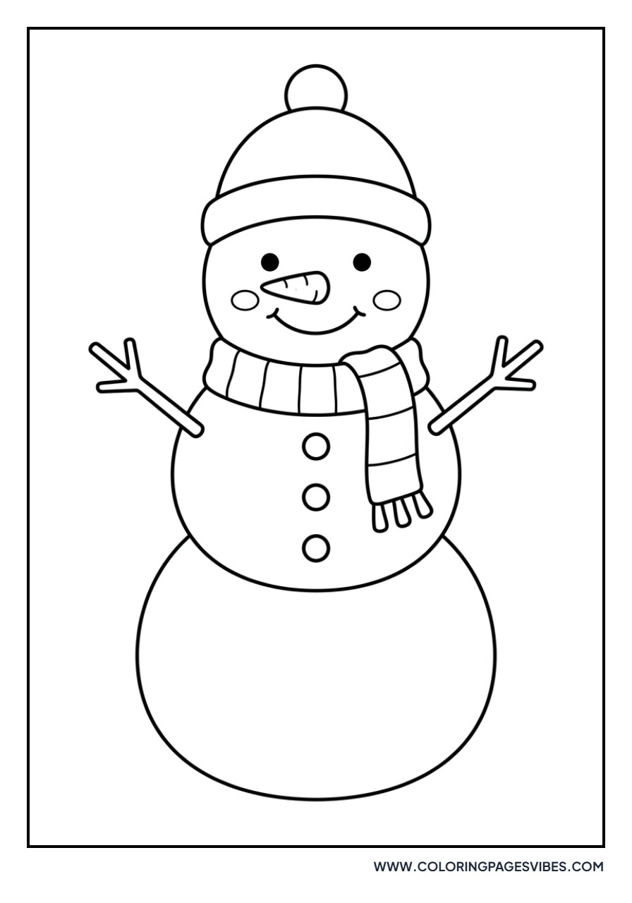 snowman coloring page Sheet 57