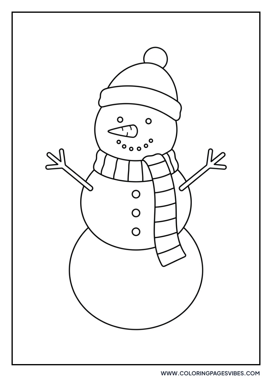 snowman coloring page Sheet 6