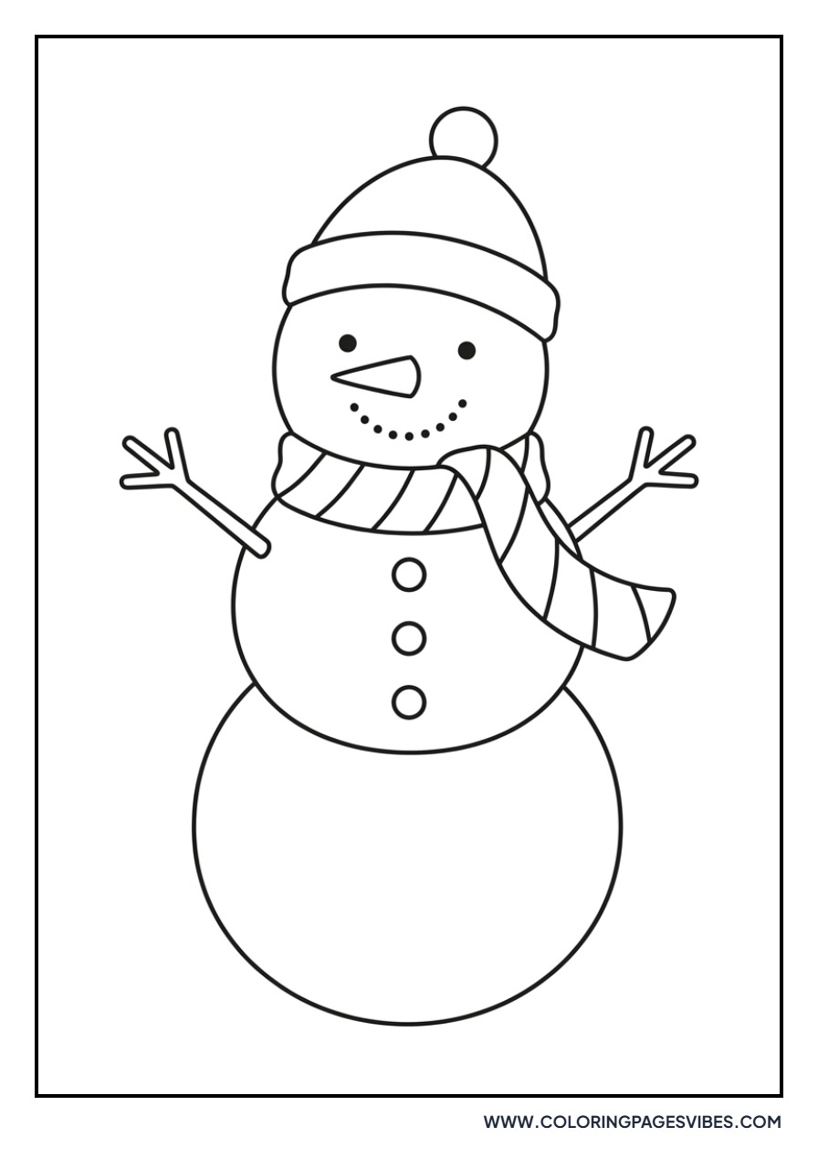 snowman coloring page Sheet 7