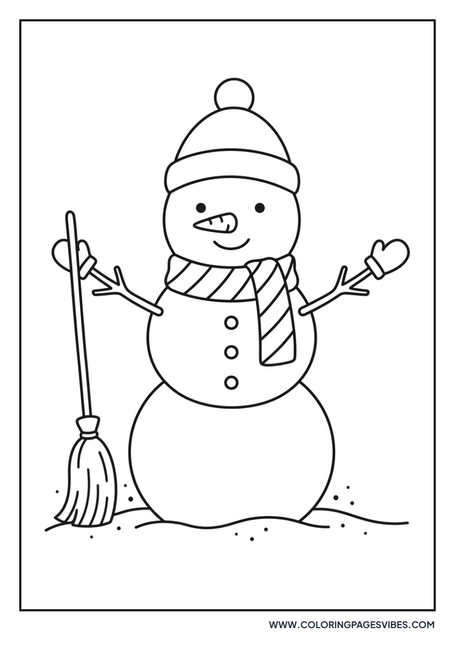 snowman coloring page Sheet 8