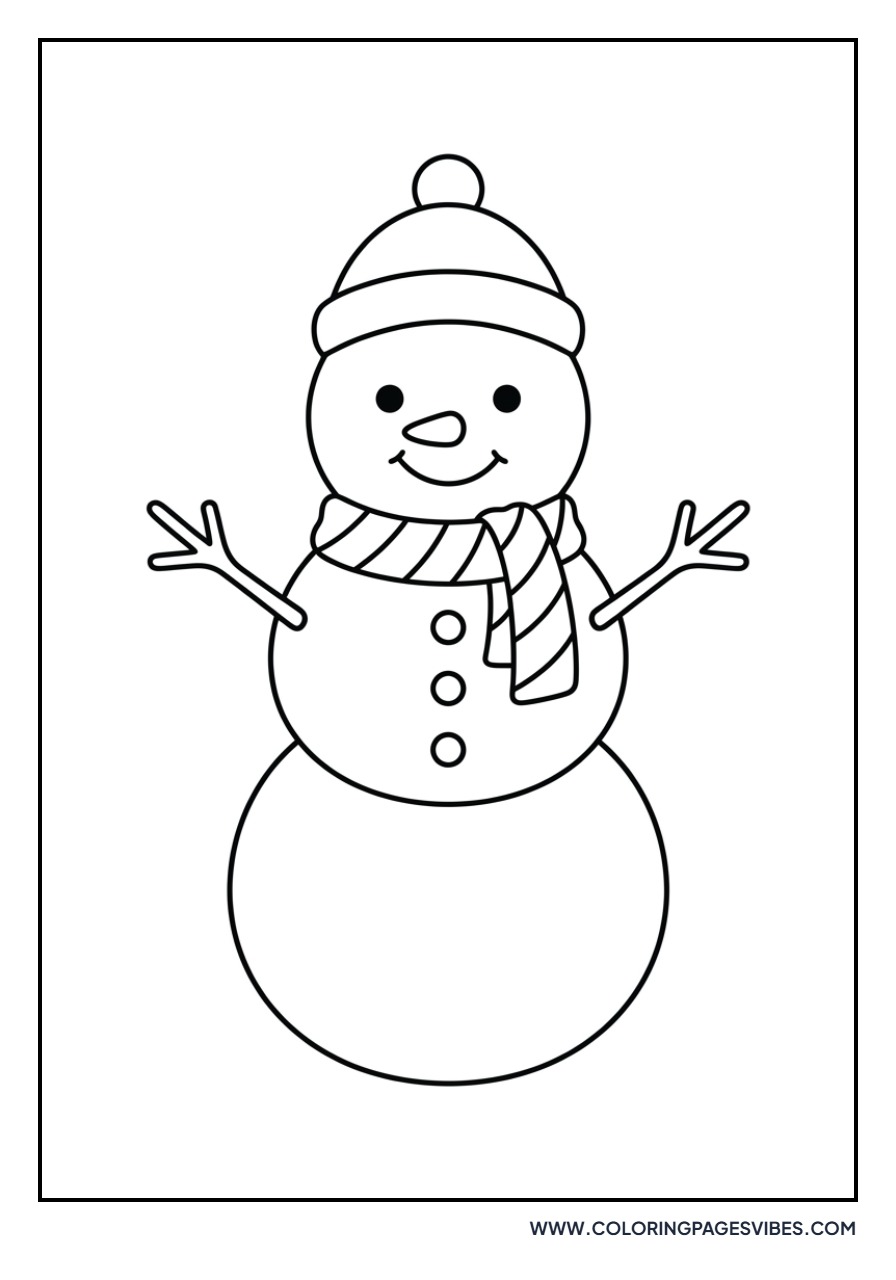 snowman coloring page Sheet 9