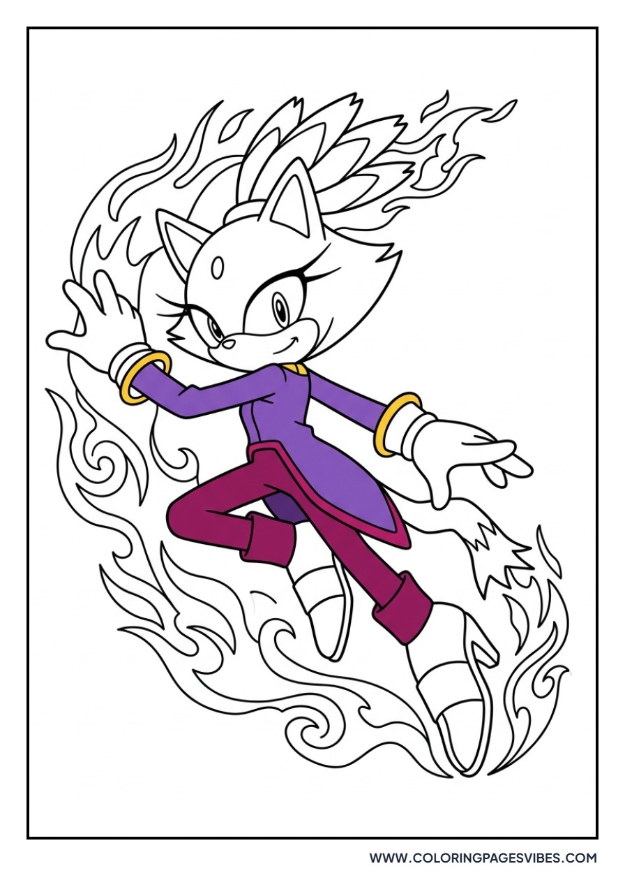 Blaze the Cat Jumping