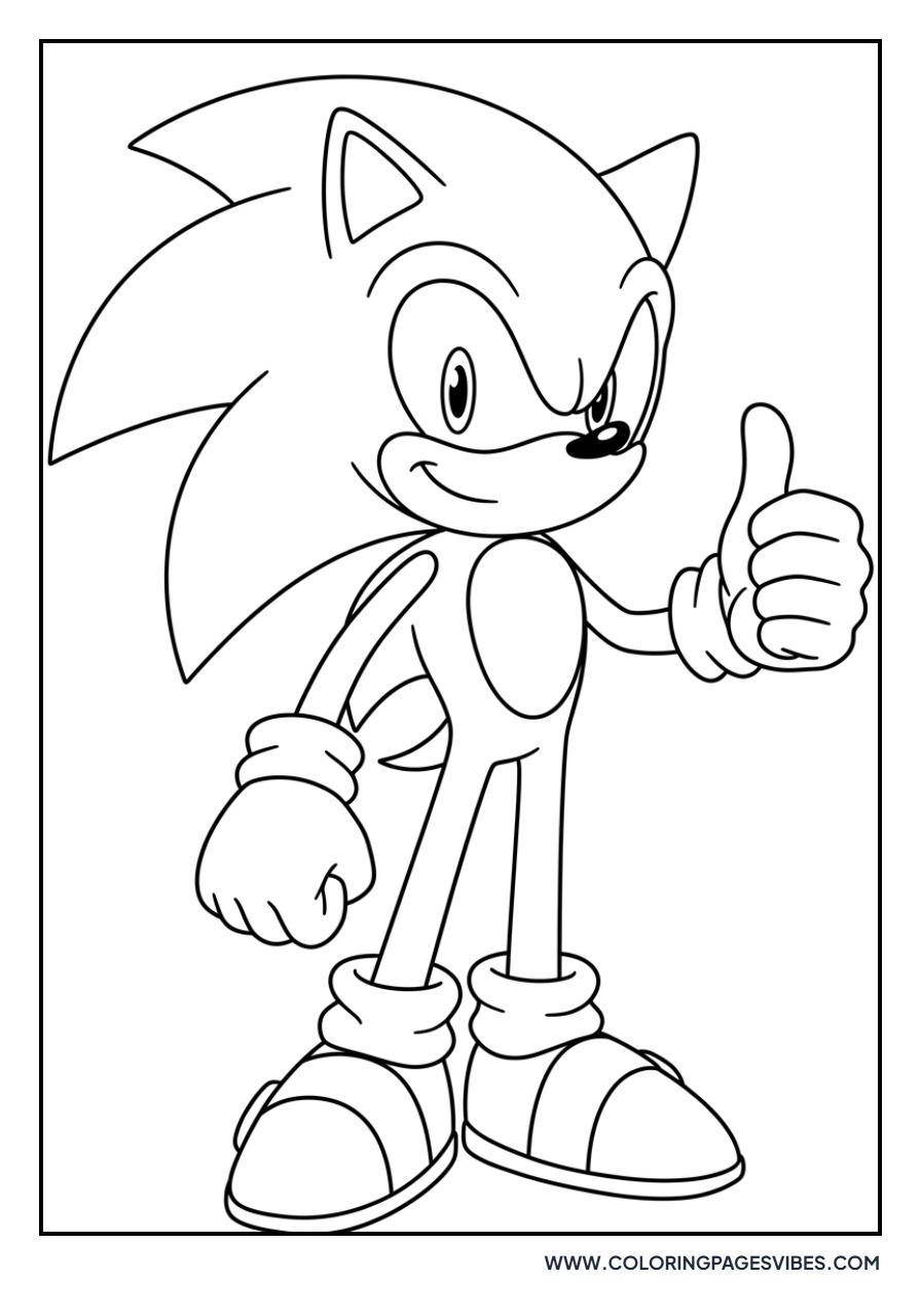 Modern Sonic Thumbs Up