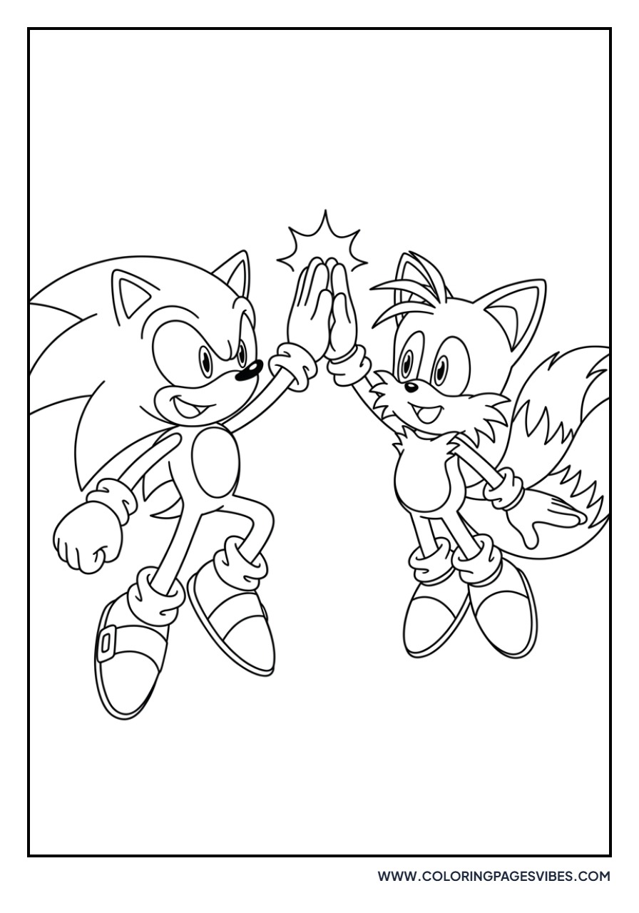 Sonic and Tails High Five