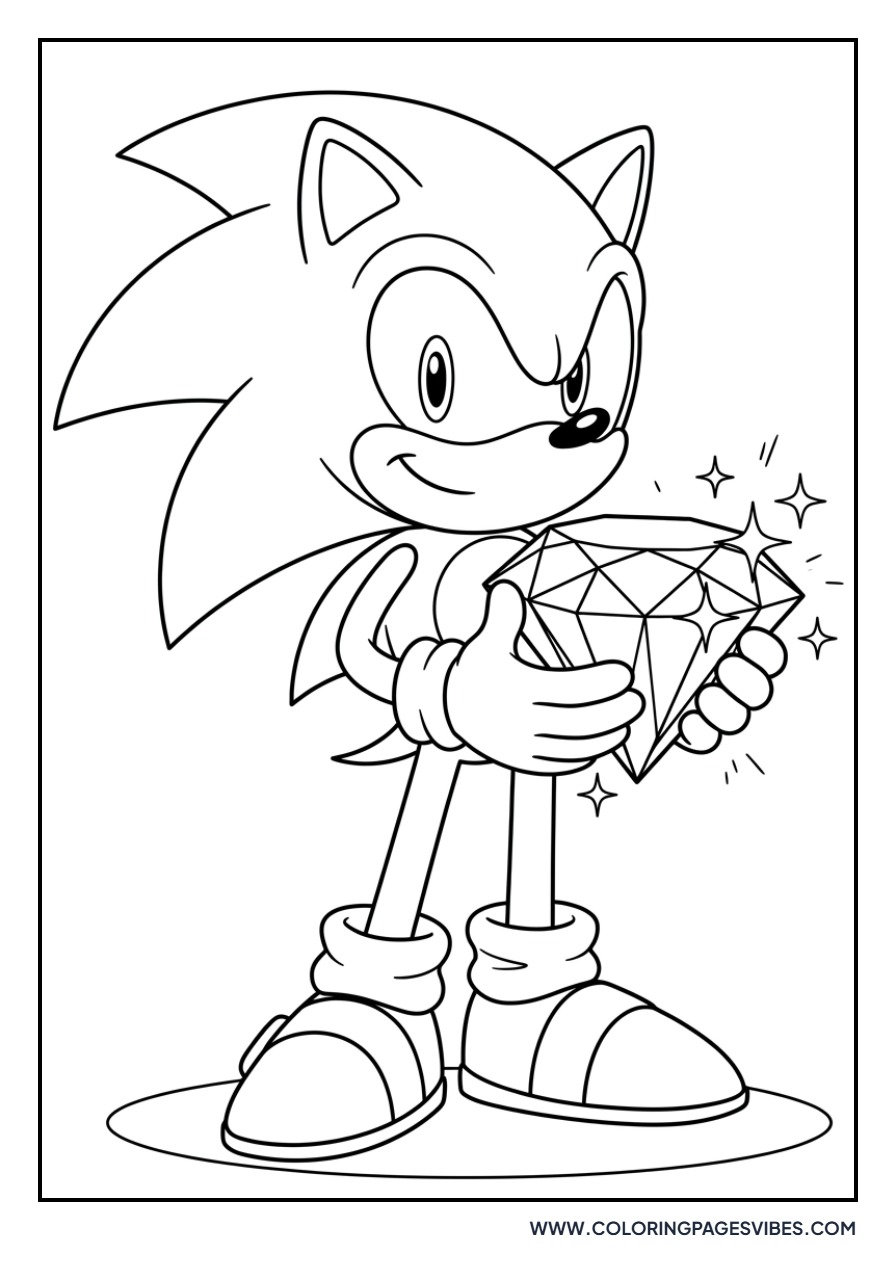 Sonic Holding Chaos Emerald