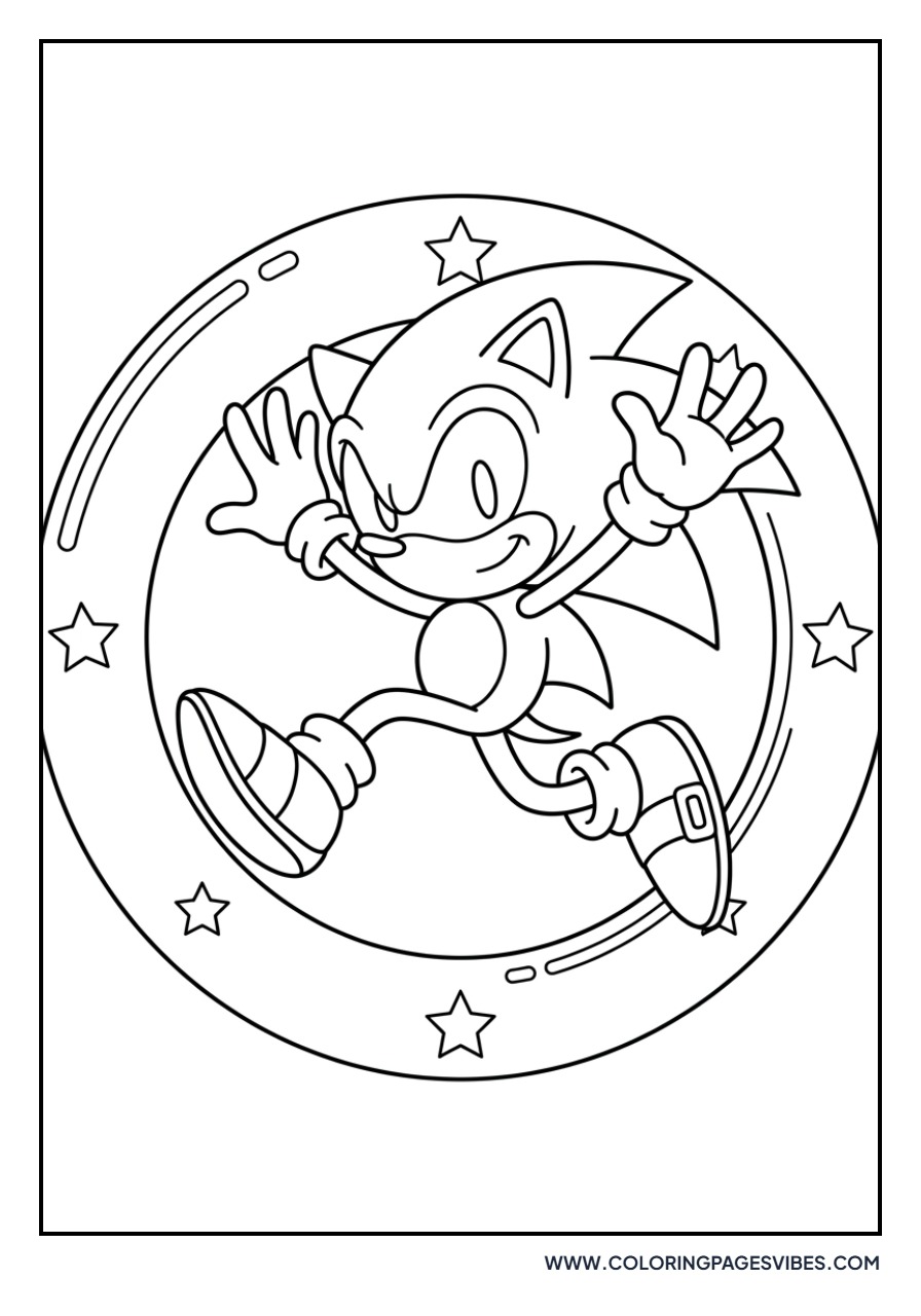 Sonic Jumping through Ring