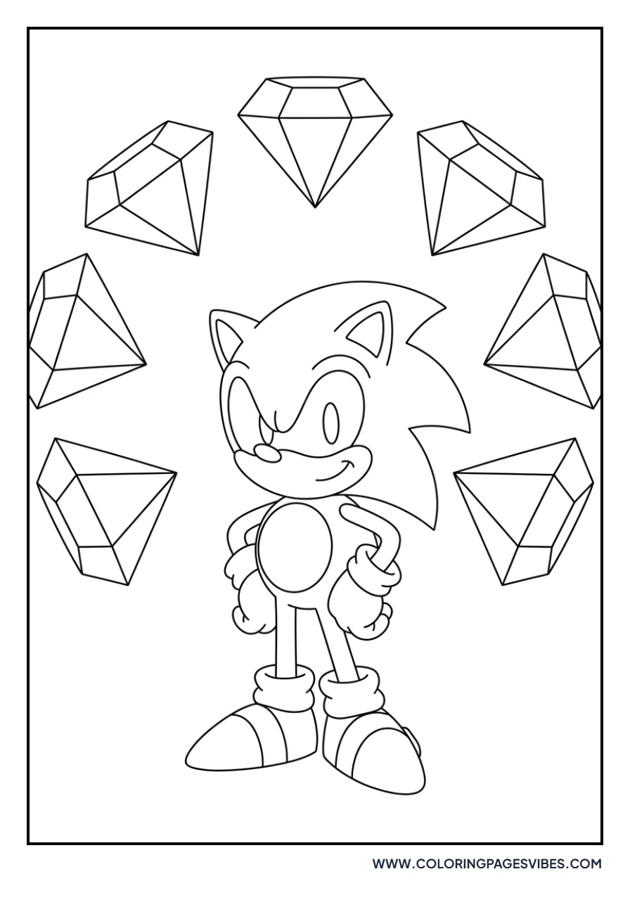 Sonic with 7 Emeralds